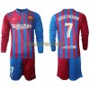 Original Trikotsatz FC Barcelona Antoine Griezmann 7 Heimtrikot 2021-22 Langarm Für Kinder